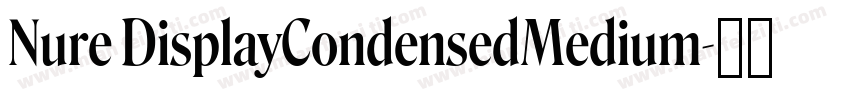 Nure DisplayCondensedMedium字体转换